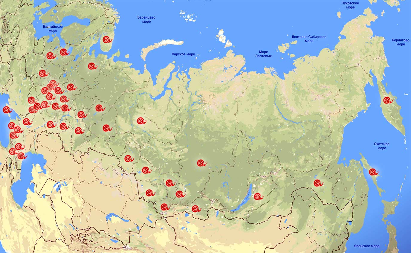 Карта региональных отделений